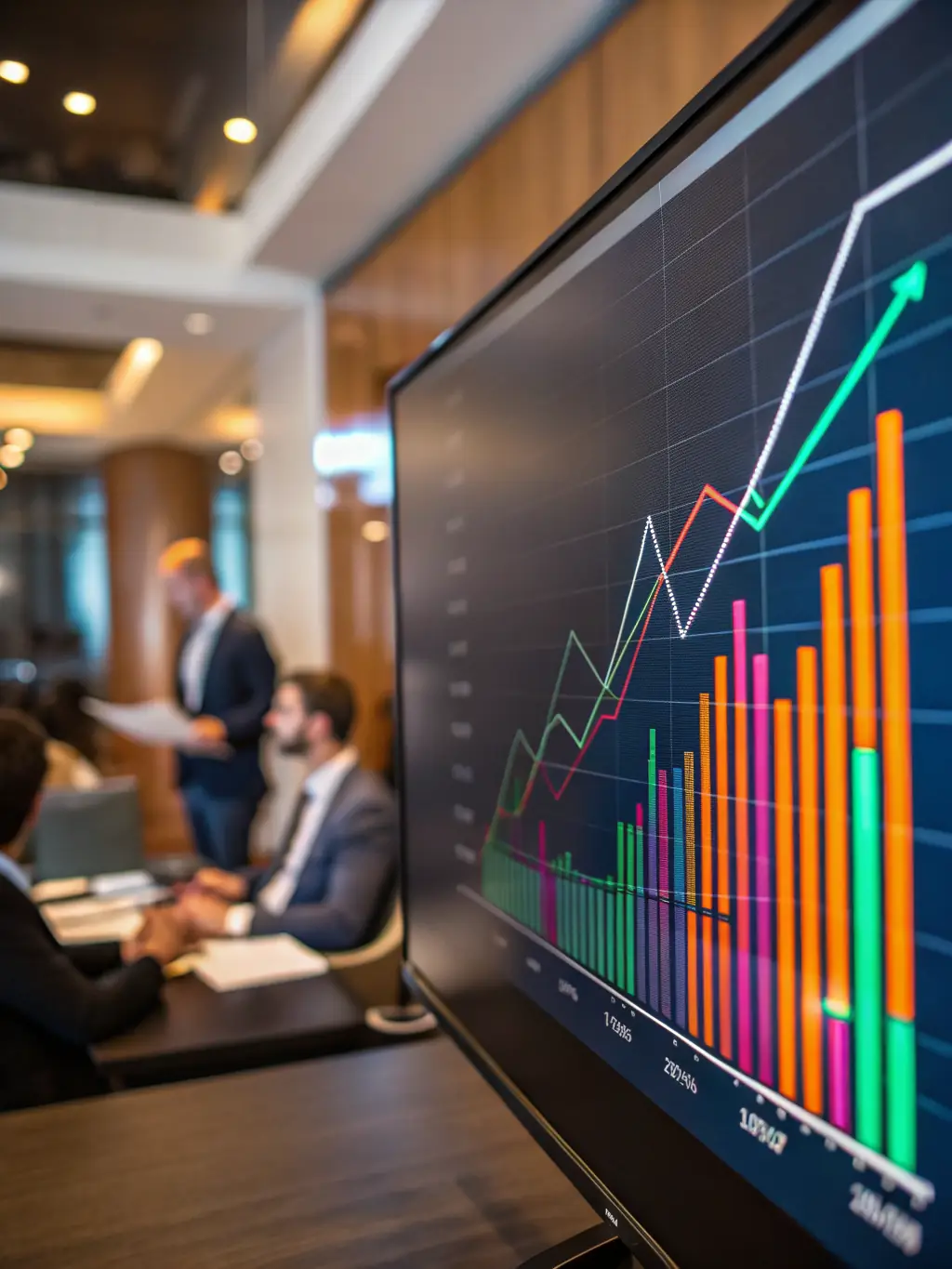 Graph showing rising local search rankings and traffic metrics.