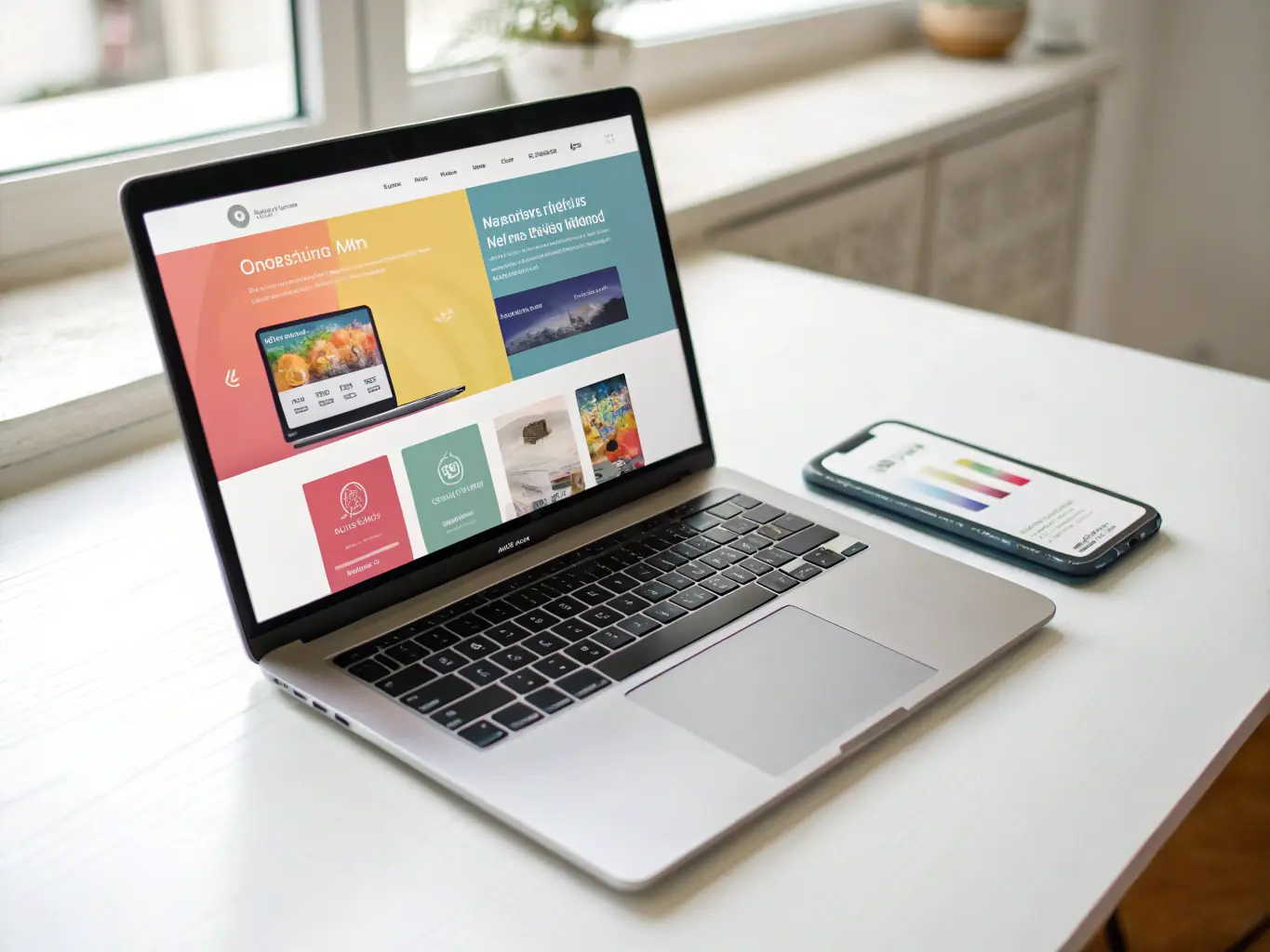 A clean, modern website design showcasing a local contractor's services, with clear calls to action and a focus on mobile responsiveness.